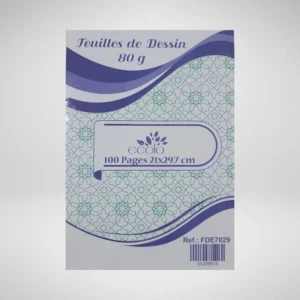 FEUILLE DE DESSIN ECOLO A4 100P 80G