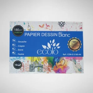 PAPIER DESSIN BLANC ECOLO A4 180G